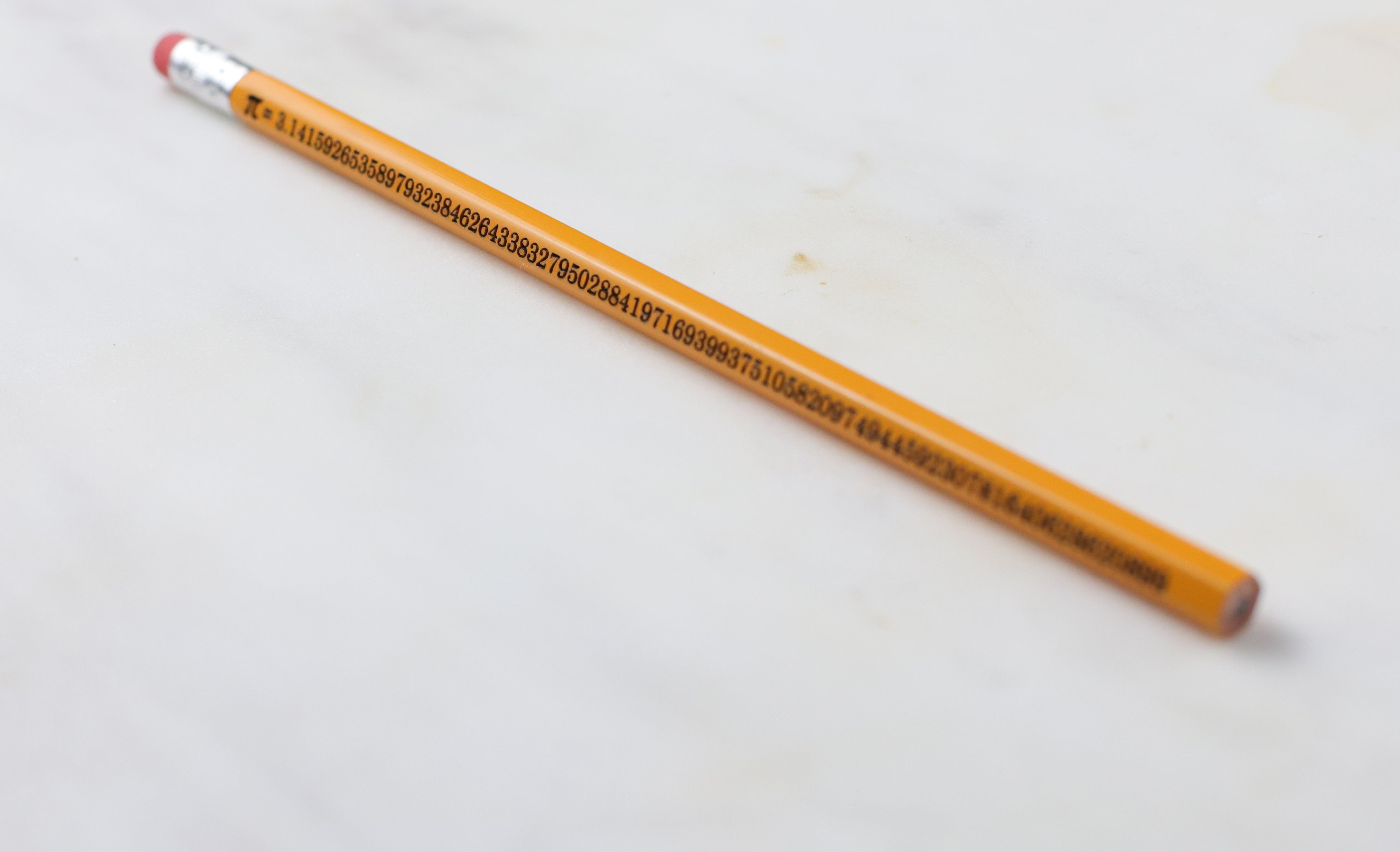 Engraved π pencil
