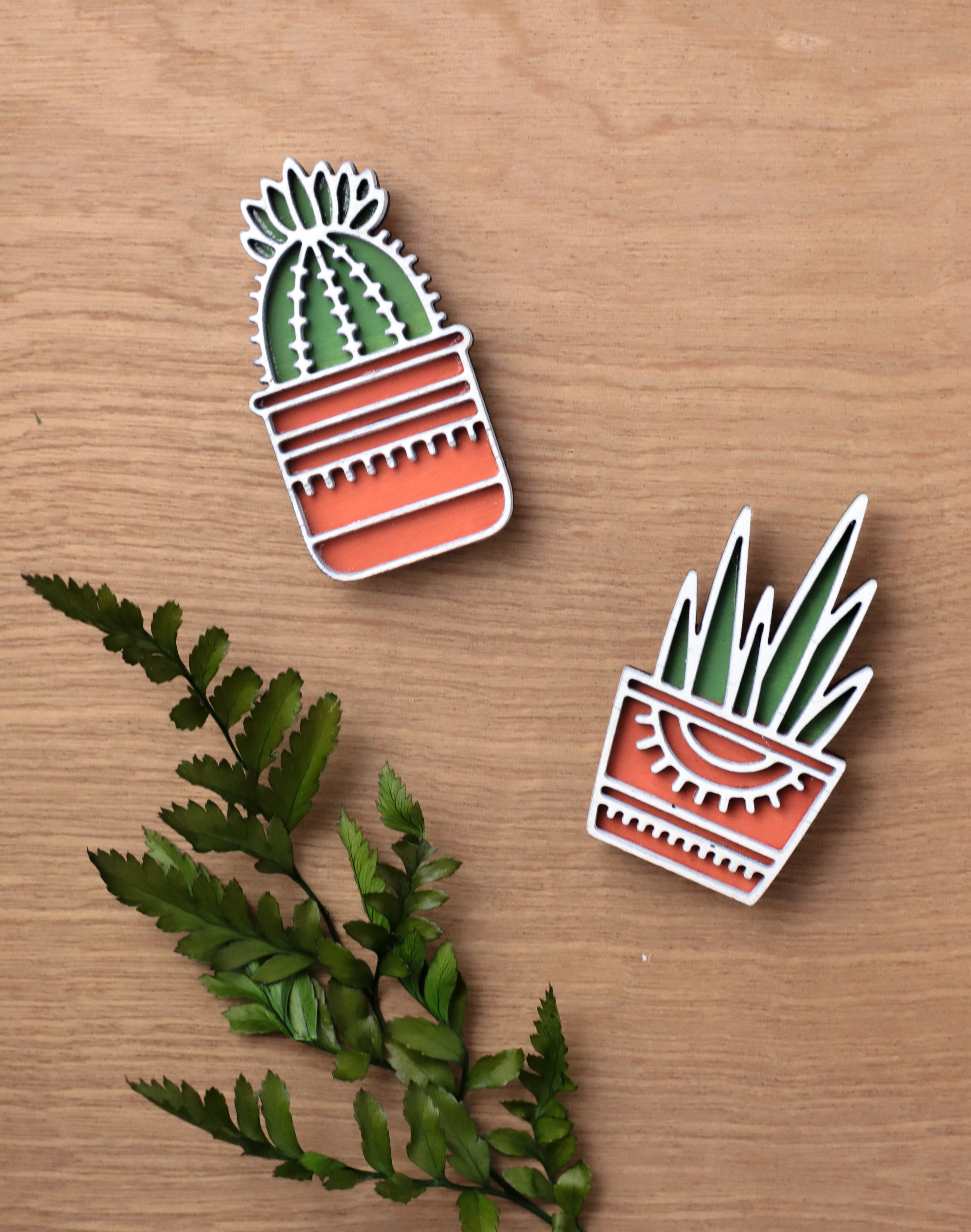 Plantastic Succulent Kitchen Magnets (Set of 2)