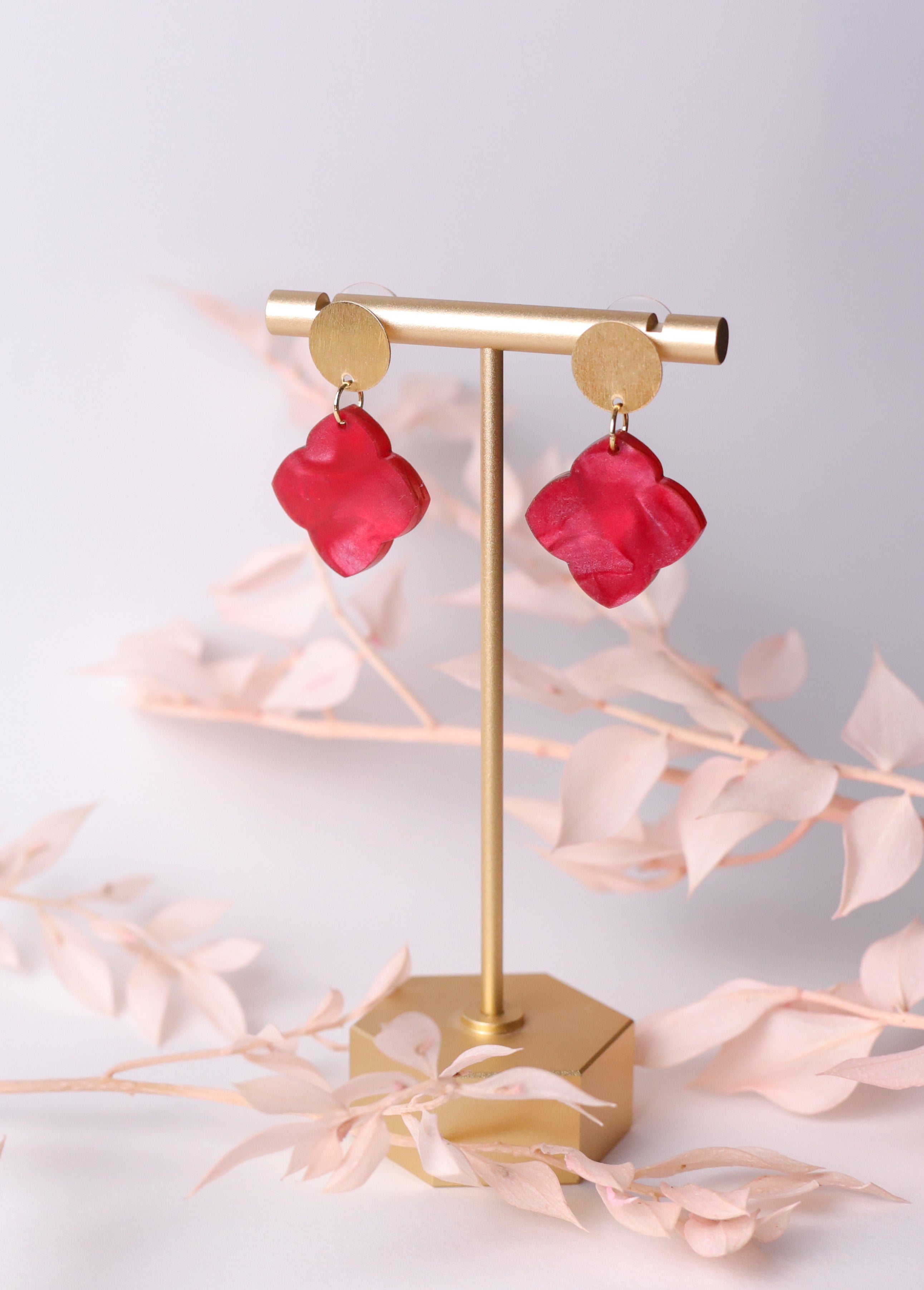 Ruby & Red Earrings