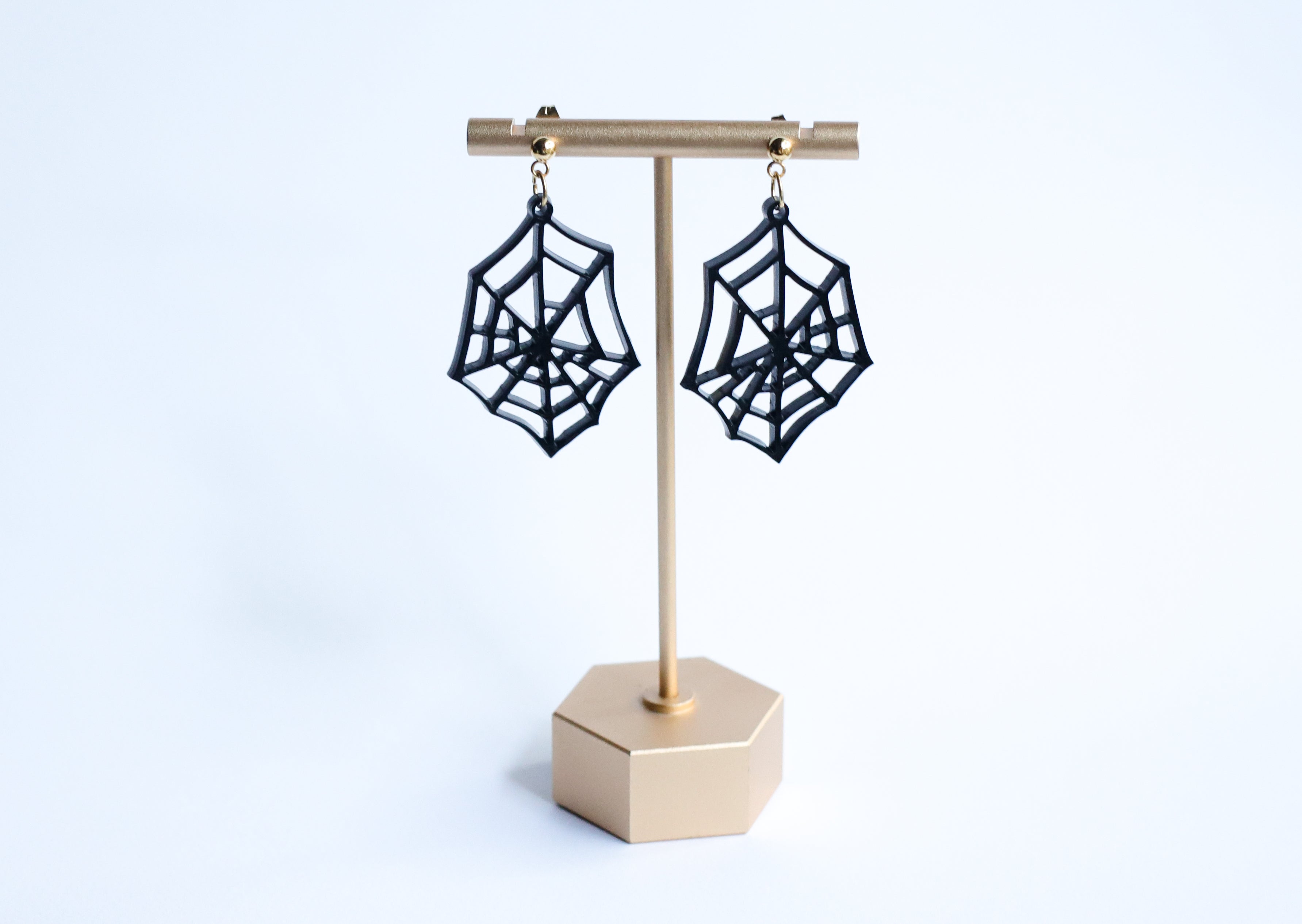 Spider's Web at Night Earrings
